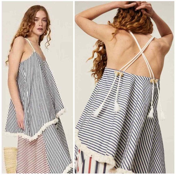 Victoria/Tomas Dresses & Skirts - STUNNING‎ VICTORIA TOMAS striped layered dress 100% cotton